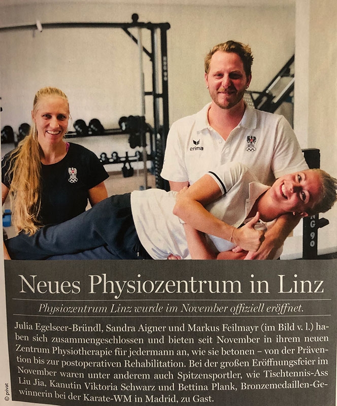 Oberoesterreicherin Dez2018, Eröffnung Physiozentrum